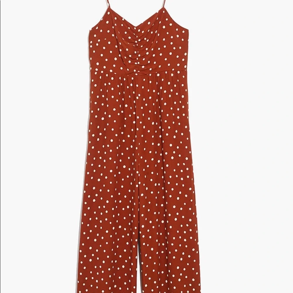 NWOT MADEWELL RUCHED WIDE LEG JUMPSUIT, SOLD OUT - Picture 3 of 16